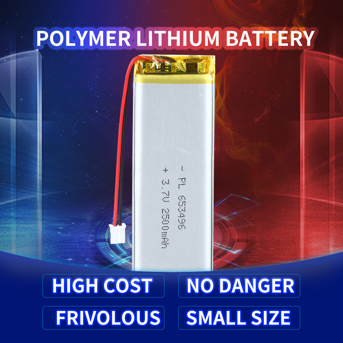 Batería recargable de polímero de litio YDL 3,7 V 1800 mAh 653496