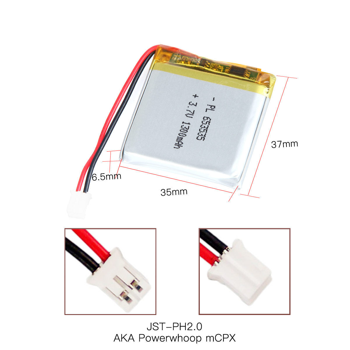 YDL 3.7V 710mAh 653535 充電式リチウムポリマー電池
