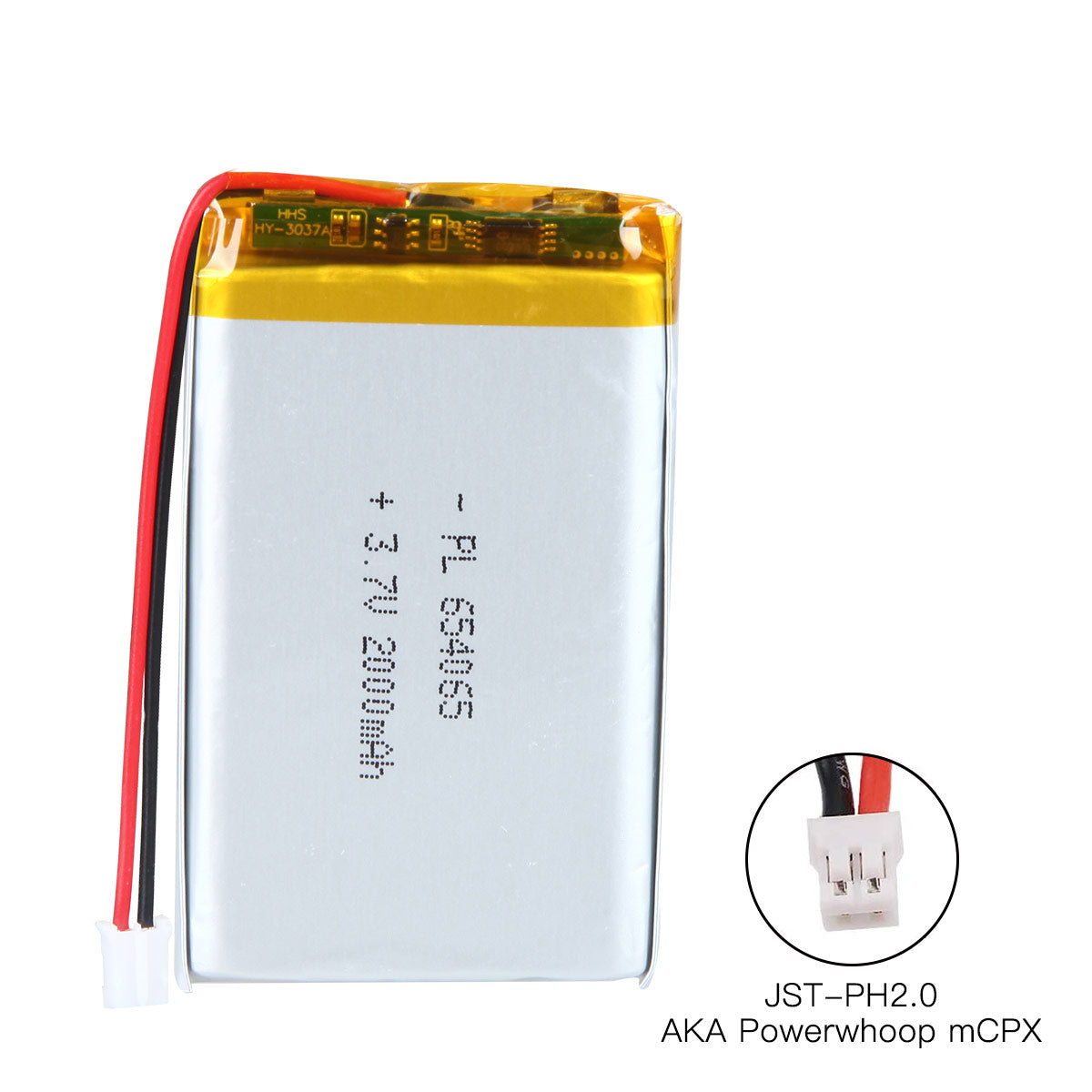 3.7V 2000mAh 654065 充電式リチウムポリマー電池