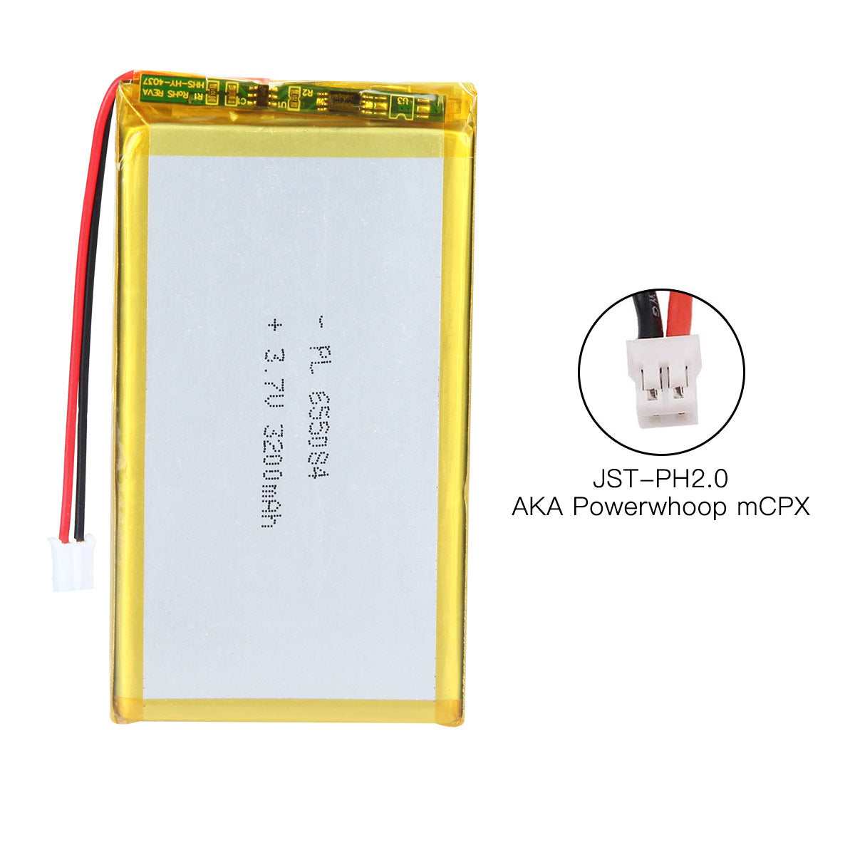 YDL 3.7V 3200mAh 655084 充電式リチウムポリマー電池