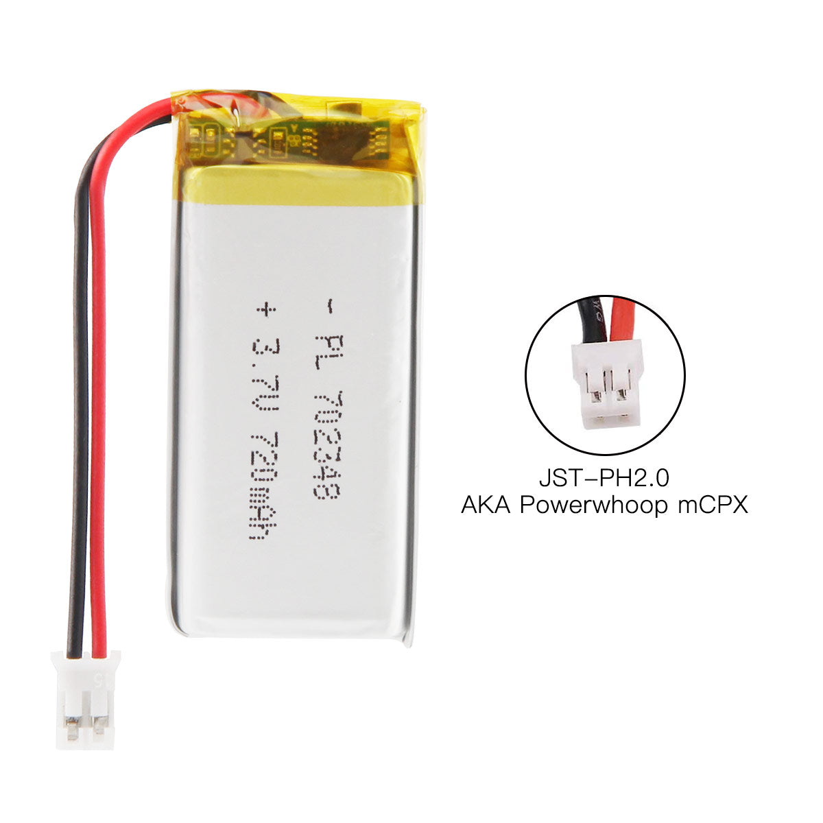 YDL 3.7V 720mAh 702348 充電式リチウムポリマー電池