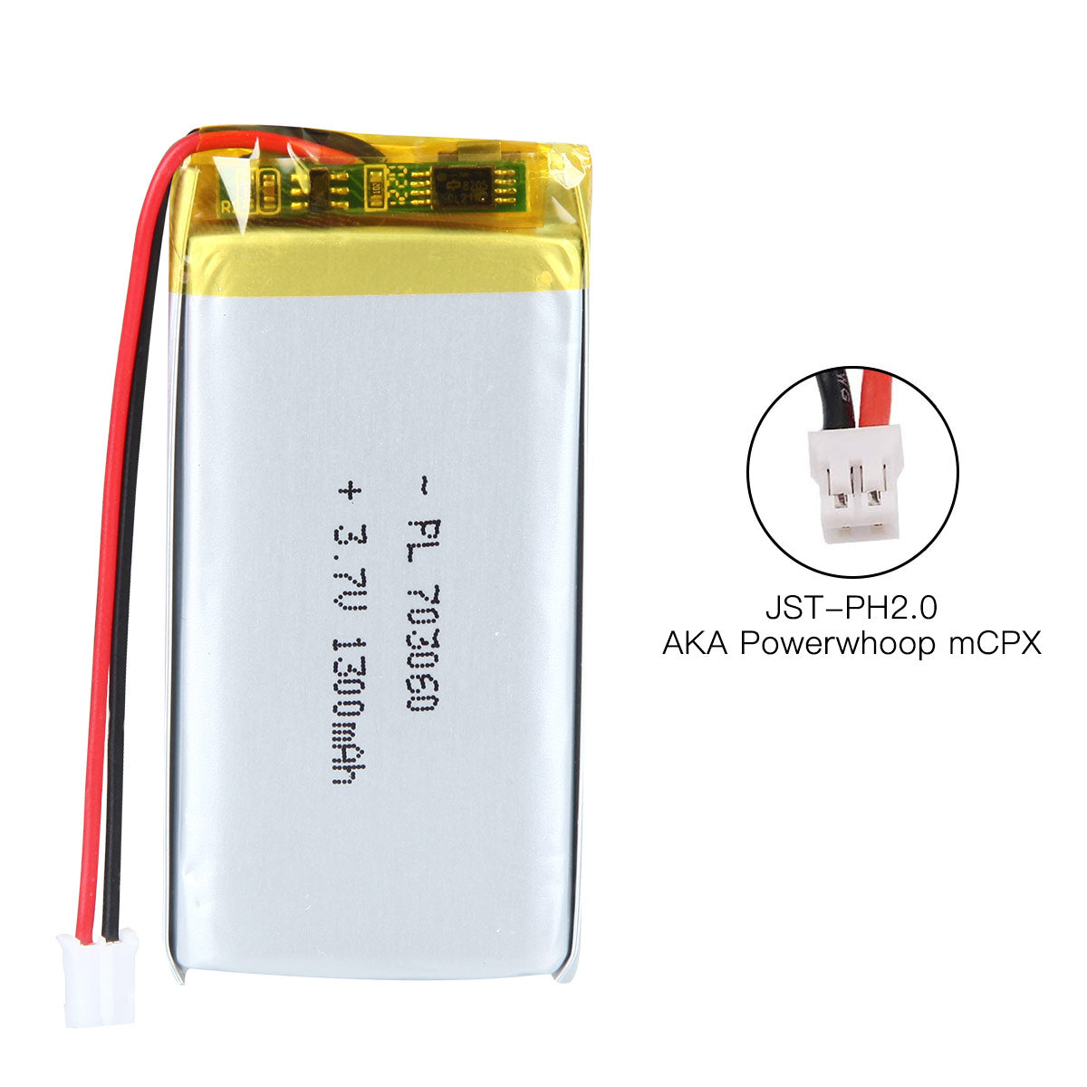 YDL 3.7V 1300mAh 703060 充電式リチウムポリマー電池