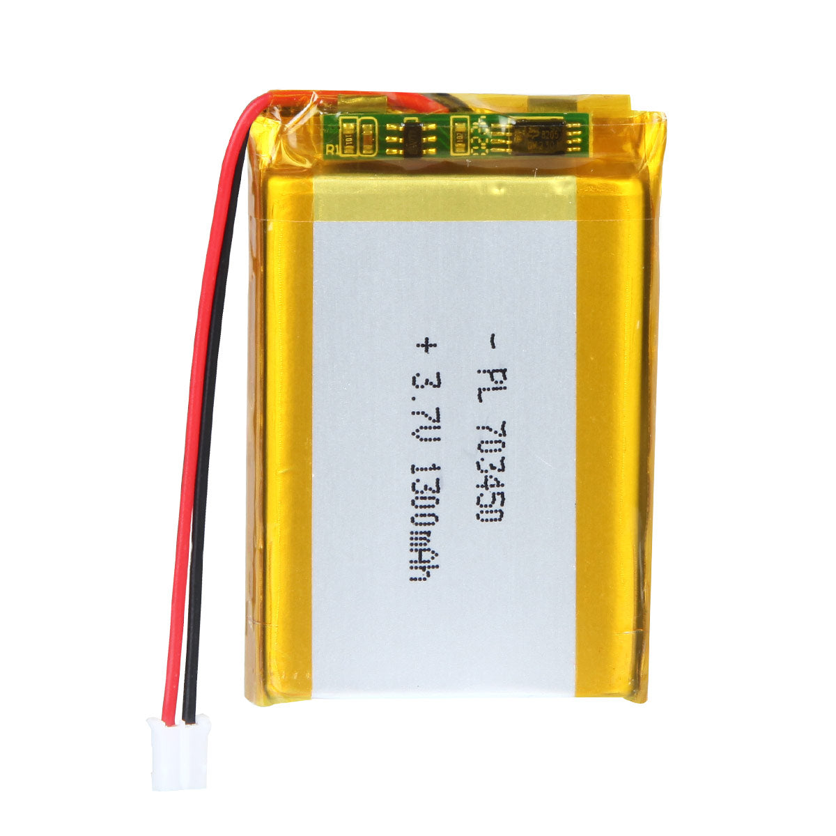 YDL 3.7V 1300mAh 703450 Rechargeable Lipo Battery with JST Connector - YDL Battery