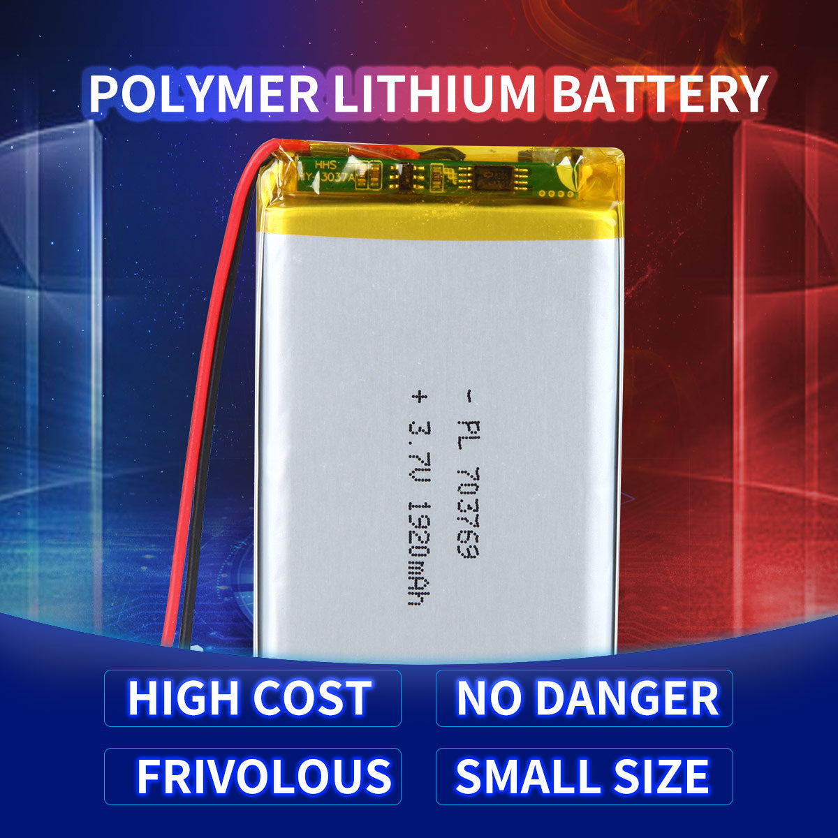 YDL 3.7V 1920mAh 703769 充電式リチウムポリマー電池