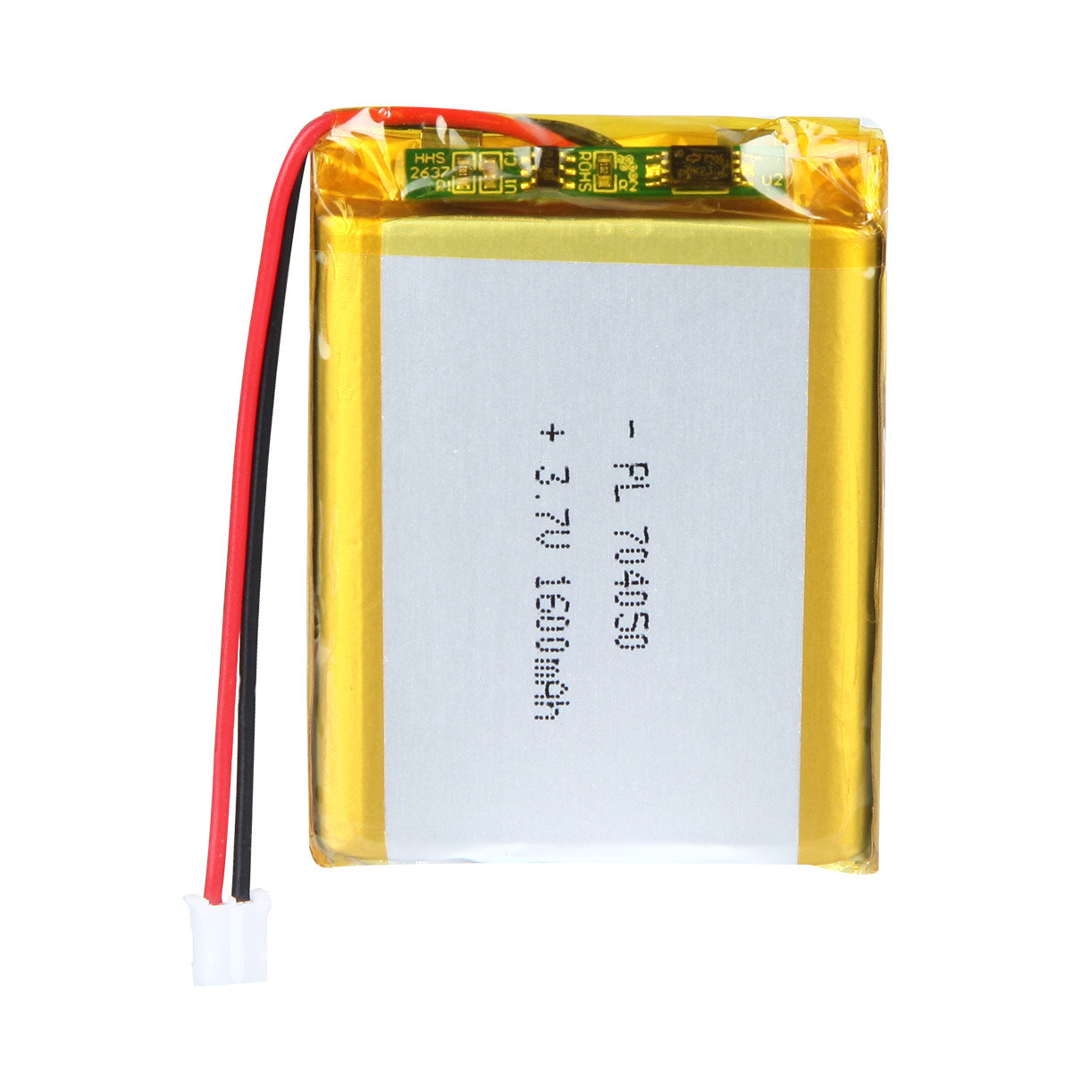 YDL 3.7V 1600mAh 704050 충전식 리튬 폴리머 배터리 길이 52mm