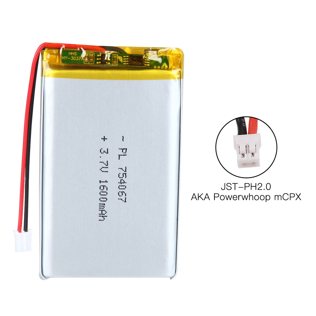 YDL 3.7V 1600mAh 754067 充電式リチウムポリマー電池