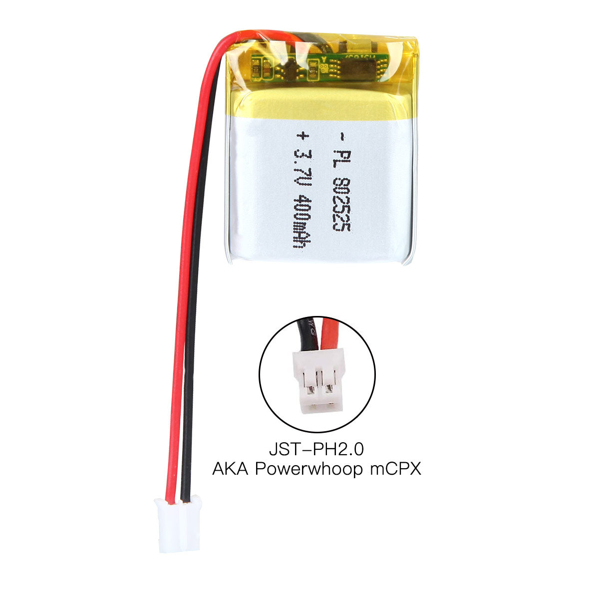 YDL 3.7V 400mAh 802525 충전식 리튬 폴리머 배터리 길이 27mm