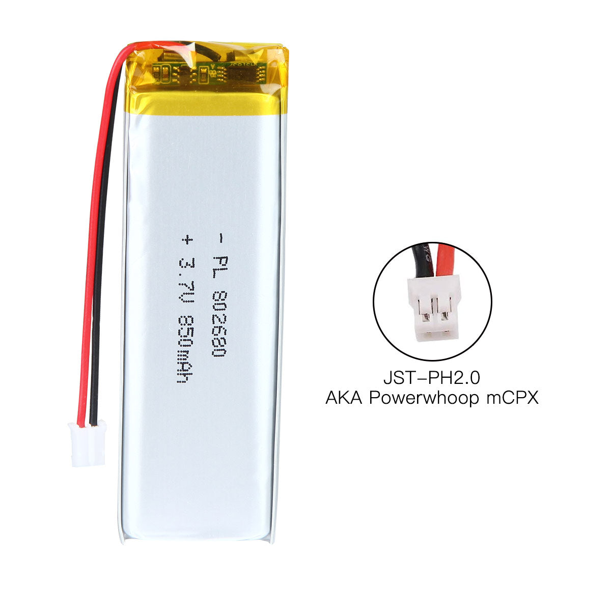 YDL 3.7V 850mAh 802680 充電式リチウムポリマー電池