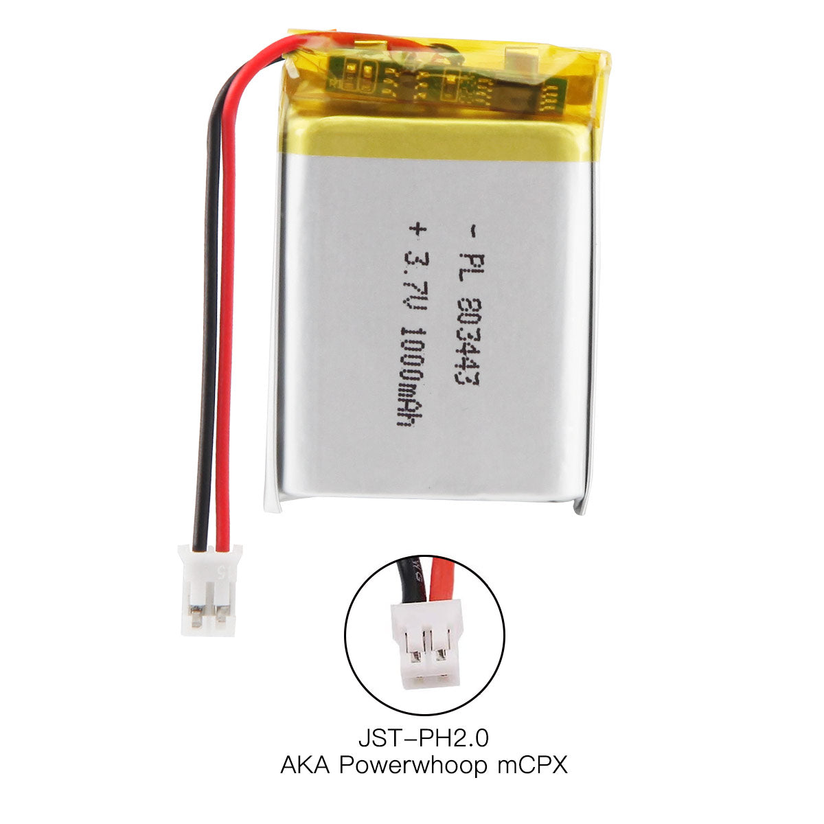 YDL 3.7V 1000mAh 803443 充電式リチウムポリマー電池