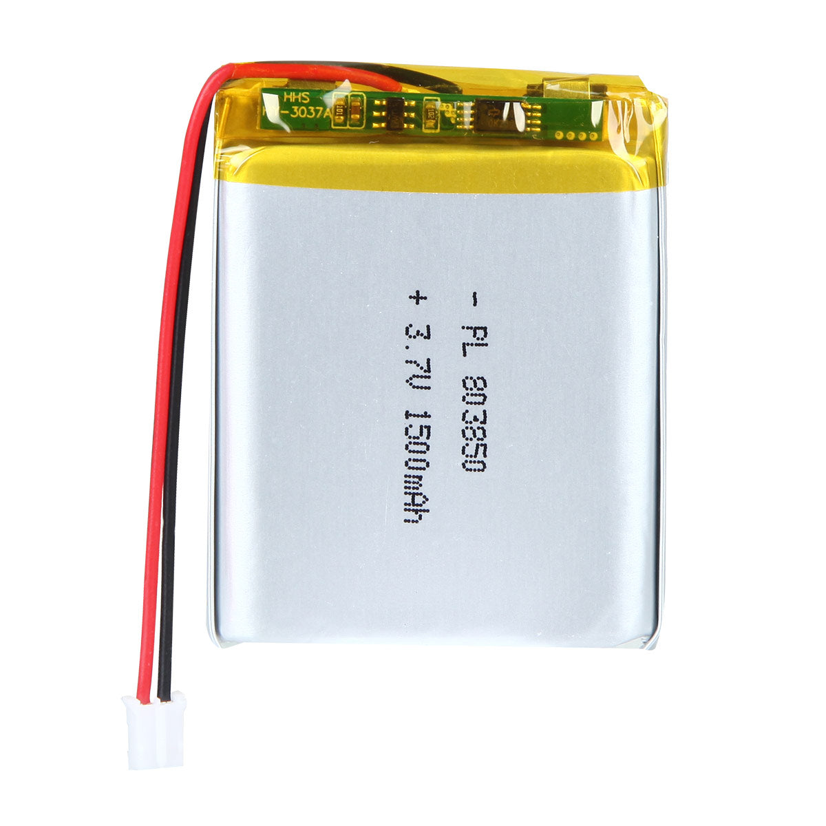 YDL 3.7V 1500mAh 803850 충전식 리튬 폴리머 배터리 길이 52mm