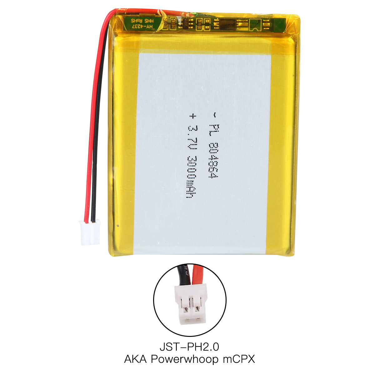 YDL 3.7V 3000mAh 804864 충전식 리튬 폴리머 배터리 리튬 폴리머 이온 배터리 팩 길이 66mm