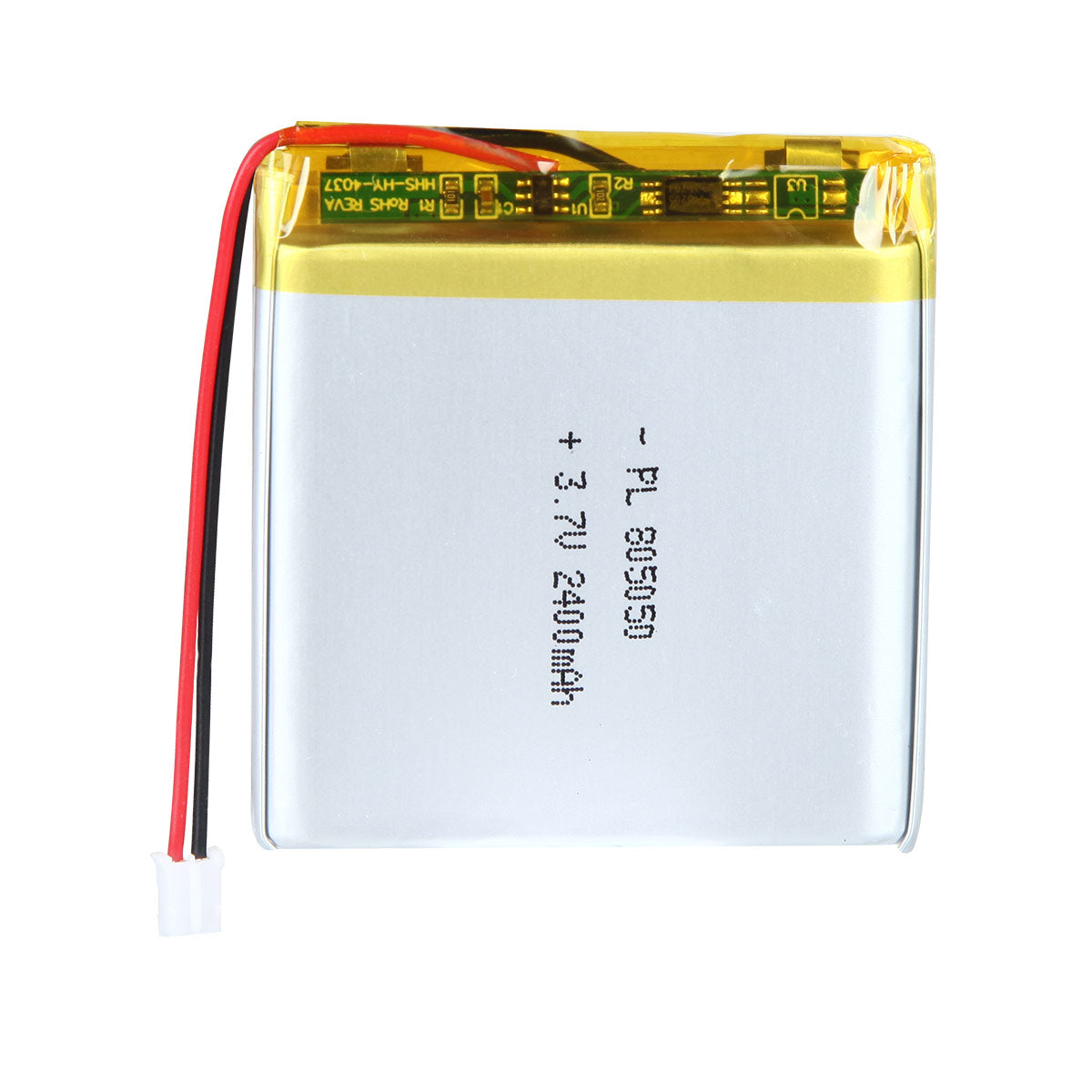 YDL 3.7V 2400mAh 805050 충전식 리튬 폴리머 배터리 길이 52mm