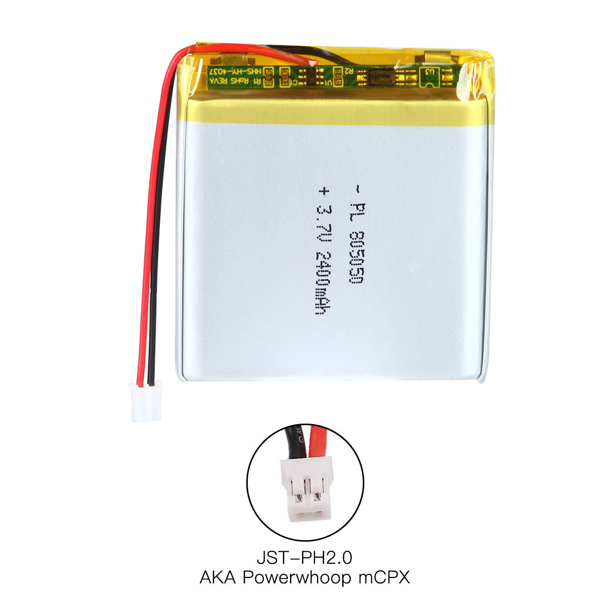 YDL 3.7V 2400mAh 805050 충전식 리튬 폴리머 배터리 길이 52mm