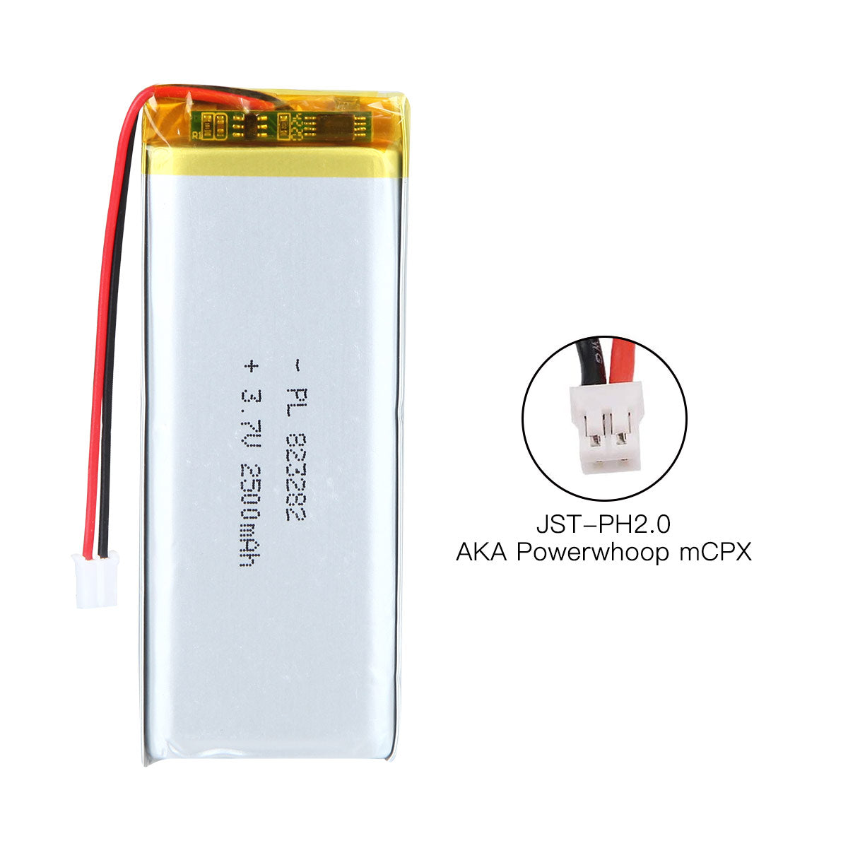 YDL 3.7V 2500mAh 823282 재충전용 리튬 중합체 건전지 길이 84mm