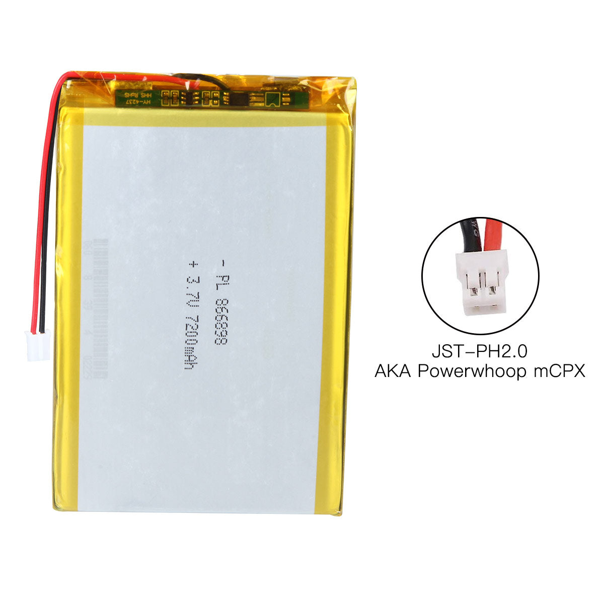 YDL 3.7V 7200mAh 866898 充電式リチウムポリマー電池