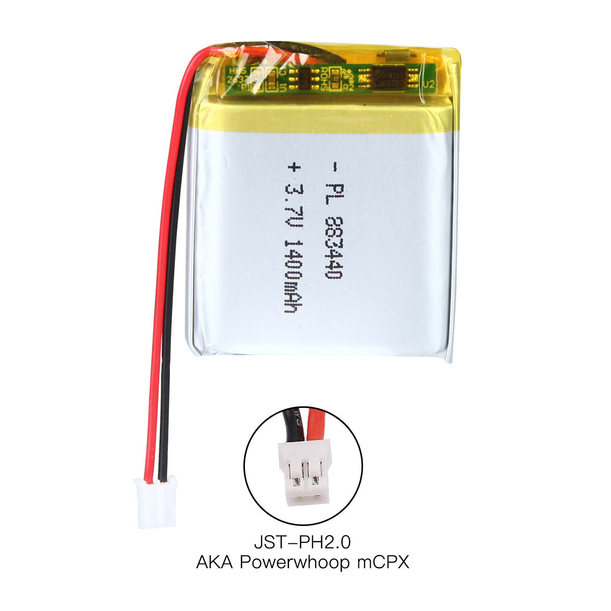 YDL 3.7V 1400mAh 883440 充電式リチウムポリマー電池