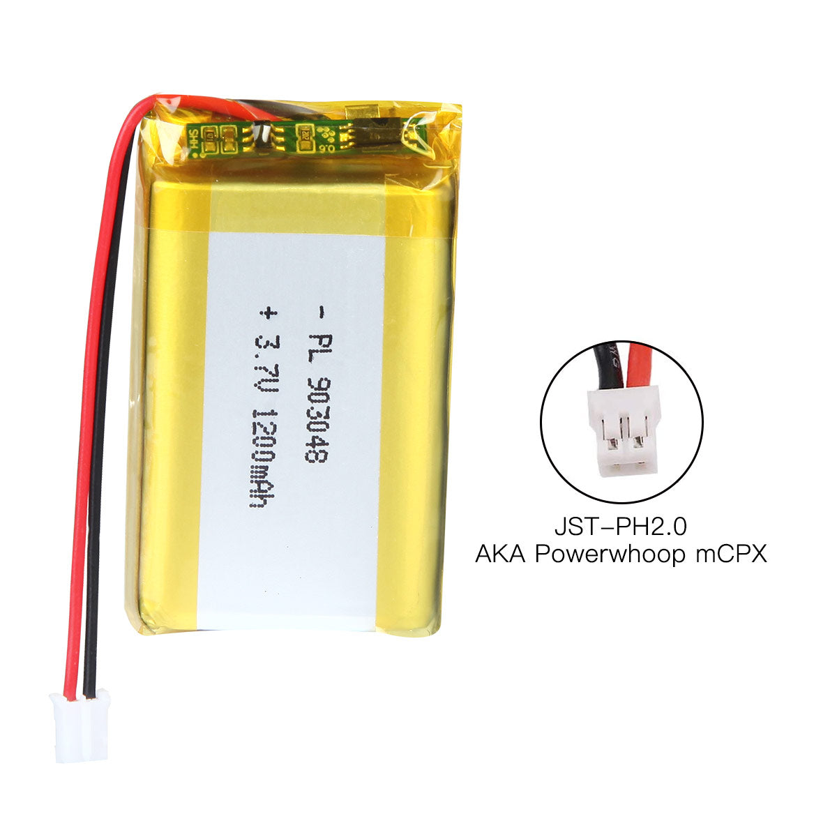 3.7V 1200mAh 903048 充電式リチウムポリマー電池
