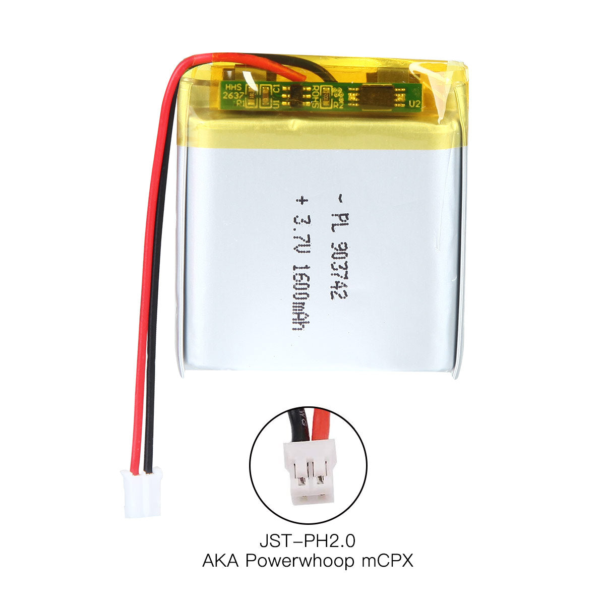 YDL 3.7V 1600mAh 903742 재충전용 리튬 중합체 건전지 길이 44mm