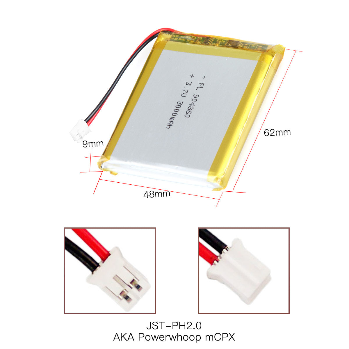 YDL 3.7V 3000mAh 904860 充電式リチウムポリマー電池
