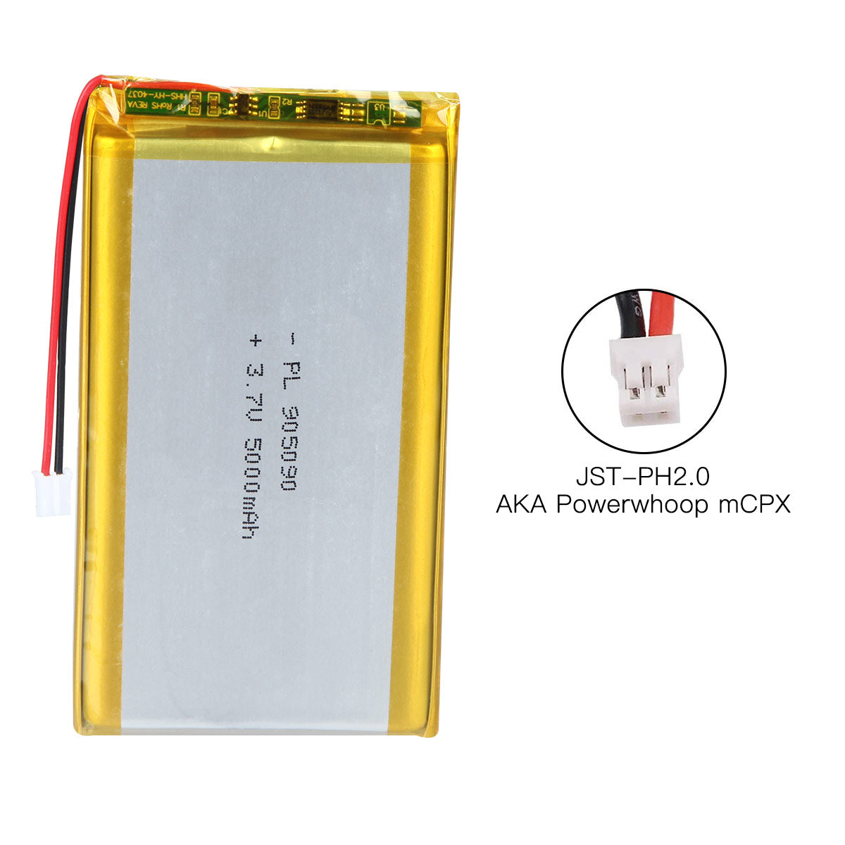 YDL 3.7V 5000mAh 905090 충전식 리튬 폴리머 배터리 길이 92mm