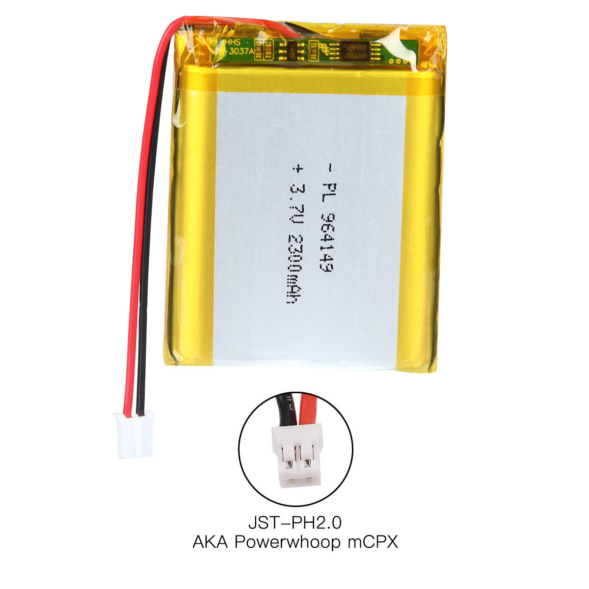YDL 3.7V 2300mAh 964149 充電式リチウムポリマー電池 長さ 51mm