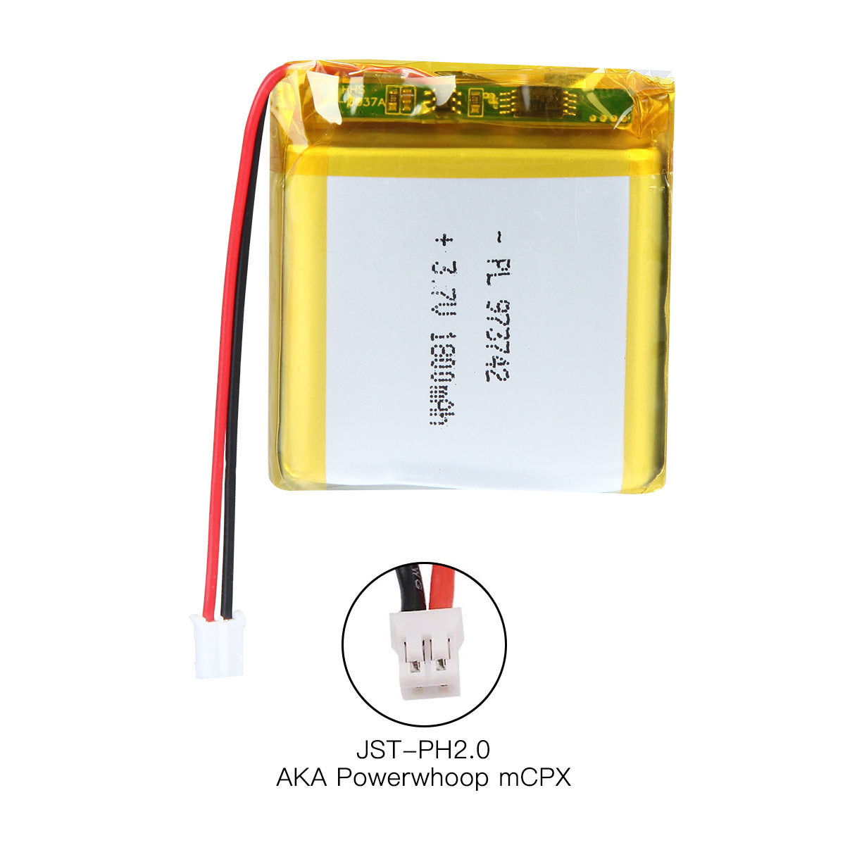 YDL 3.7V 1800mAh 973742 充電式リチウムポリマー電池 長さ 44mm