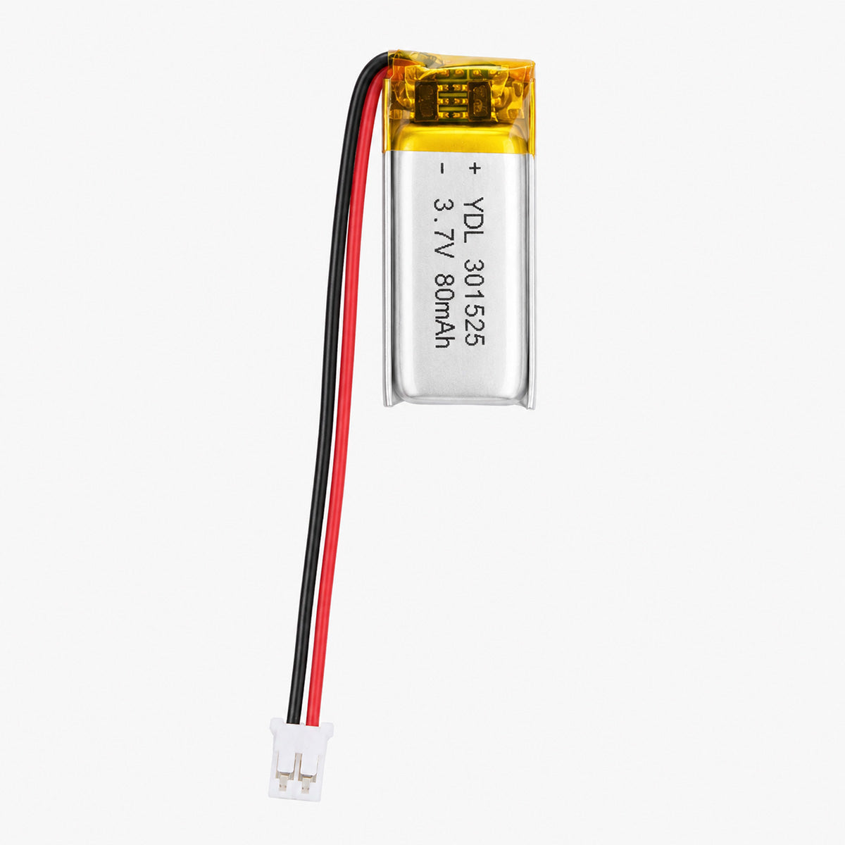 YDL 3.7V 80mAh 401520 충전식 리튬 폴리머 배터리 길이 22mm