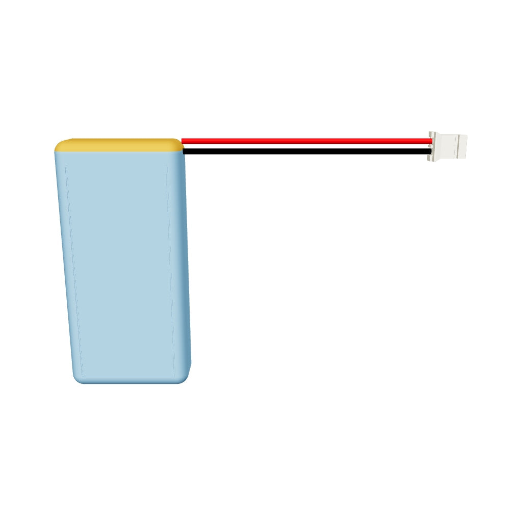 YDL 102550 1500mAh 3.7V LiPo battery 3D model, 10x25x52mm