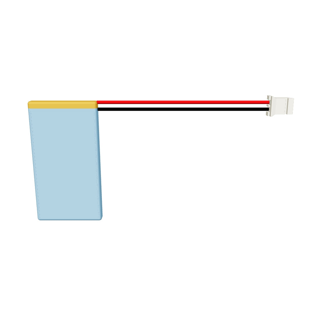 YDL 302035 180mAh 3.7V LiPo battery 3D model, 3x20x37mm