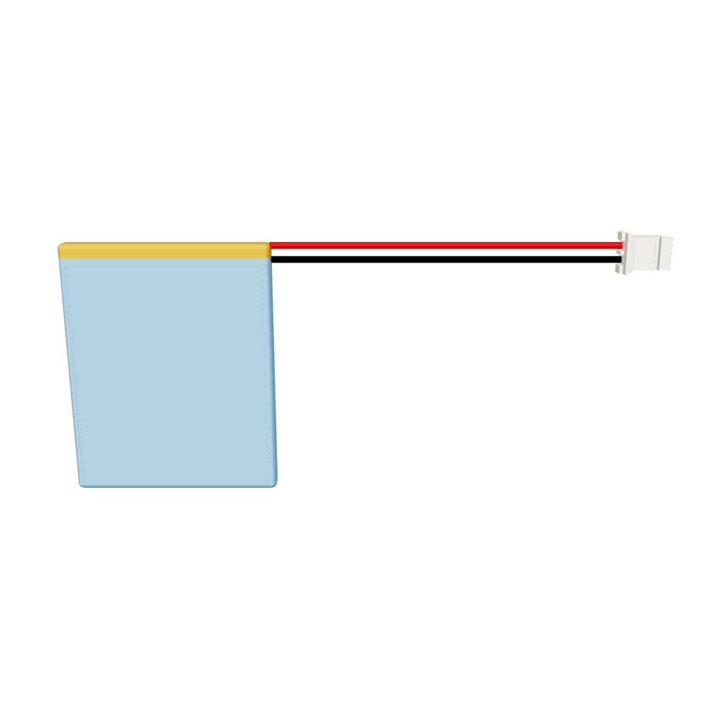 YDL 303035 250mAh 3.7V LiPo battery 3D model, 3x30x37mm