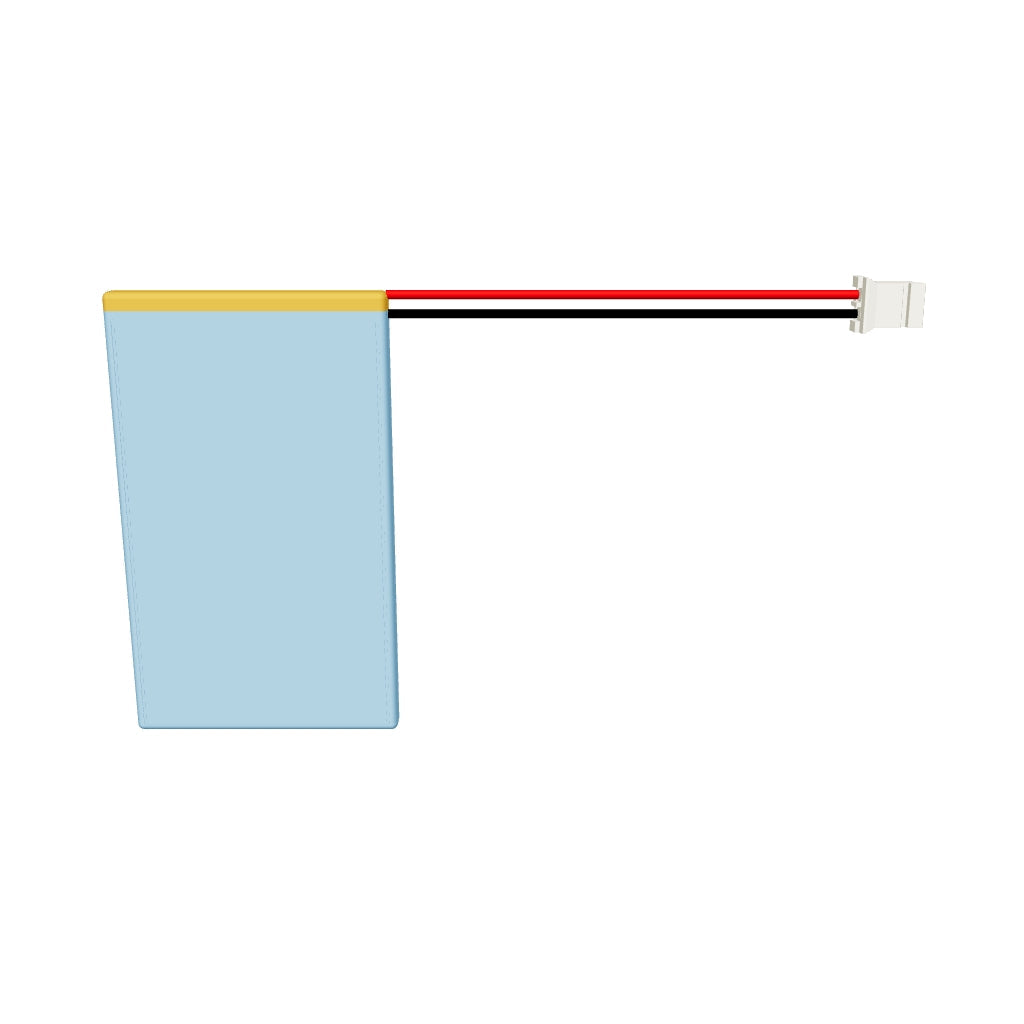 YDL 303048 400mAh 3.7V LiPo battery 3D model, 3x30x50mm