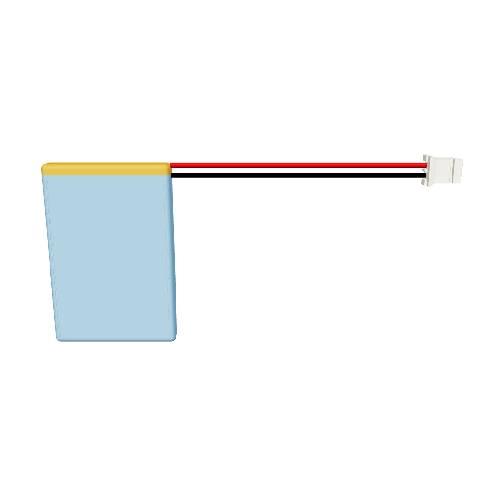 YDL 402535 320mAh 3.7V LiPo battery 3D model, 4x25x37mm