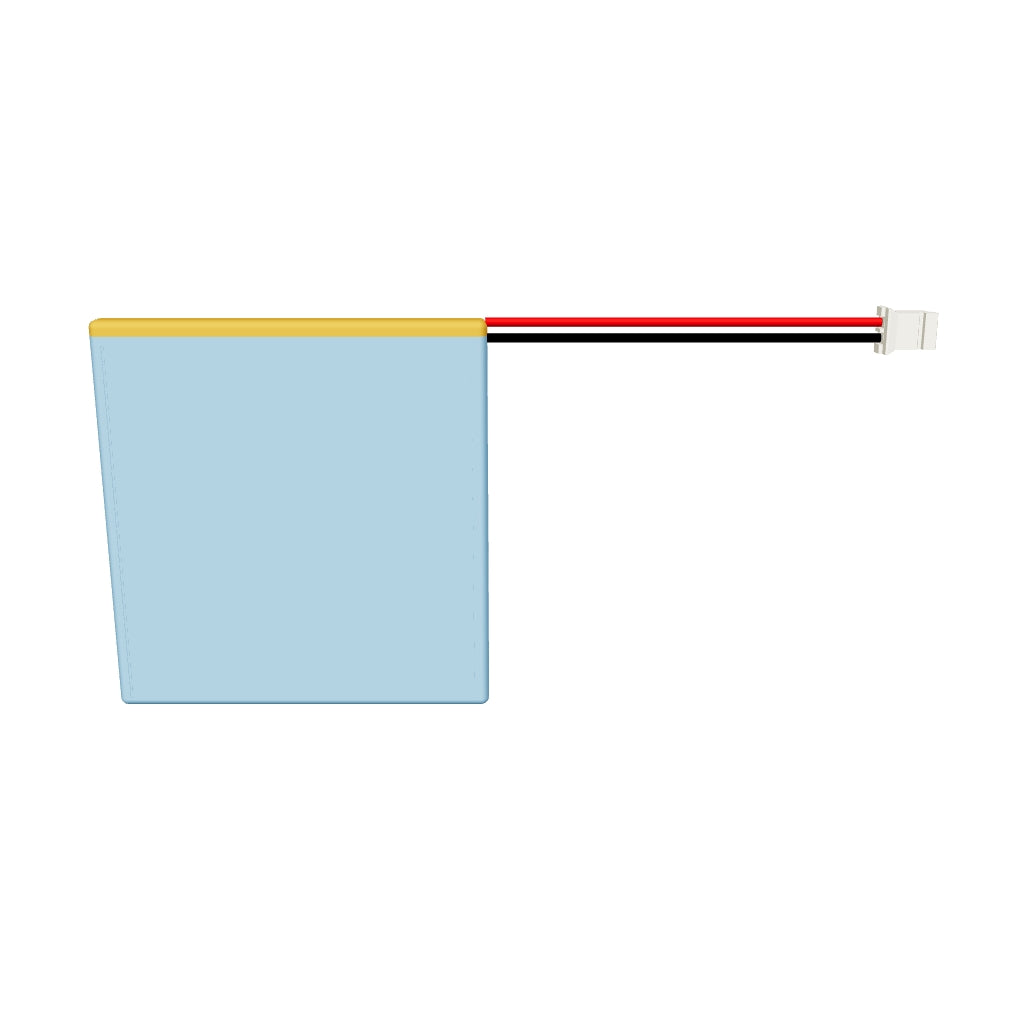 YDL 405050 1200mAh 3D model, 4x50x52mm