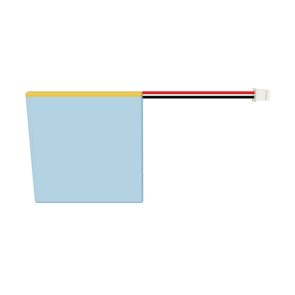 YDL 405251 1200mAh 3D model, 4x52x53mm