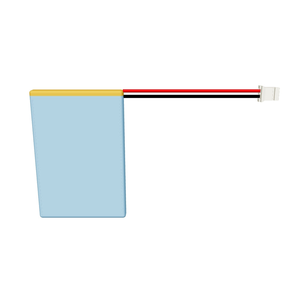 YDL 423448 700mAh 3D model, 4.2x34x50mm