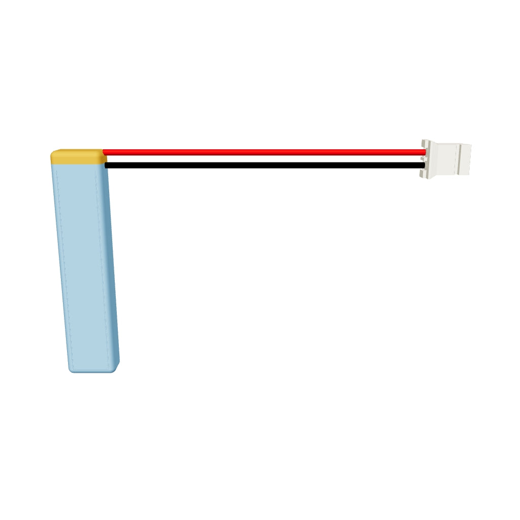 YDL 450835 110mAh 3.7V LiPo battery 3D model, 4.5x8x37mm