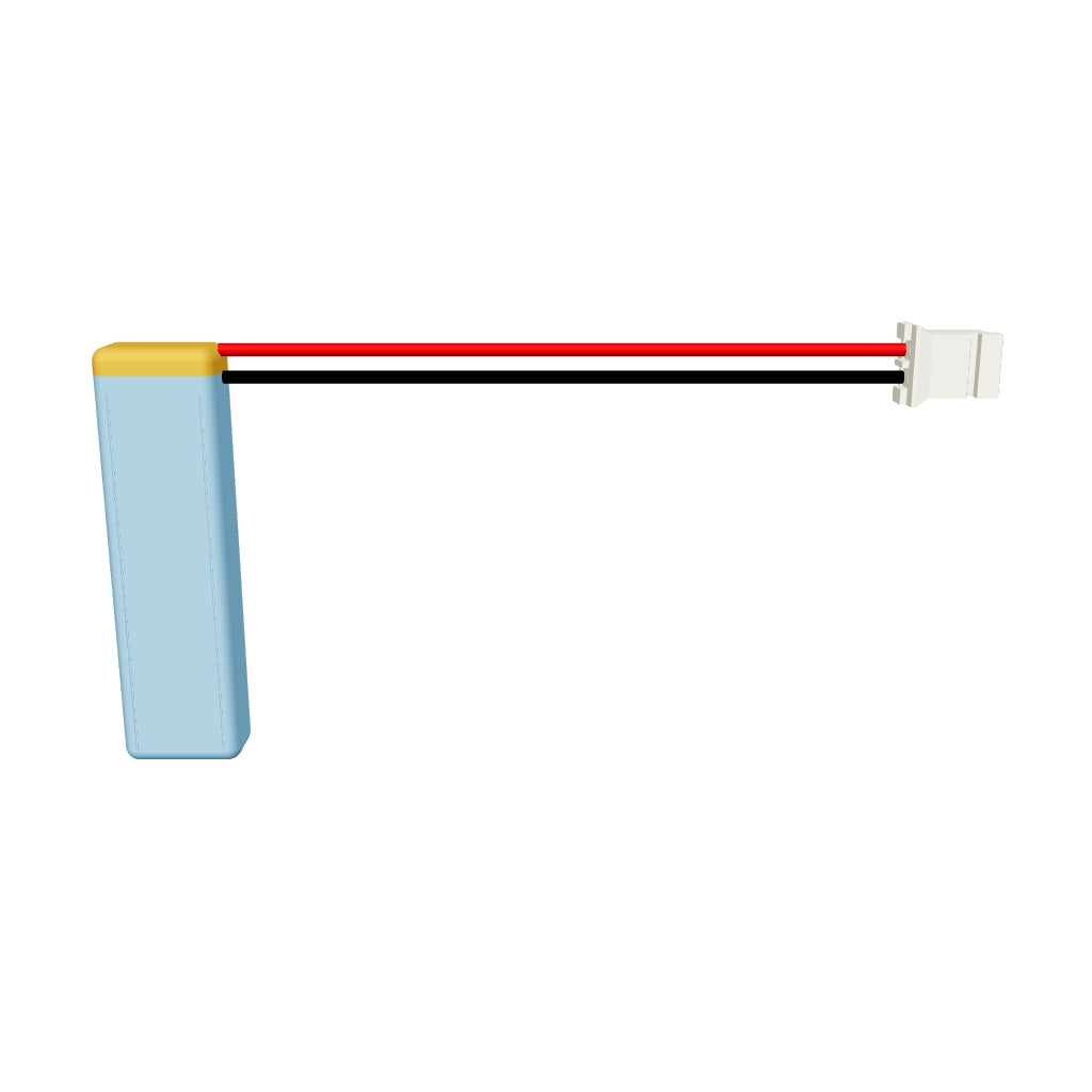 YDL 500930 100mAh 3.7V LiPo battery 3D model, 5x9x32mm