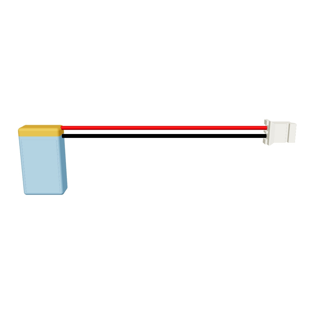 YDL 501015 50mAh 3.7V LiPo battery 3D model, 5x10x17mm