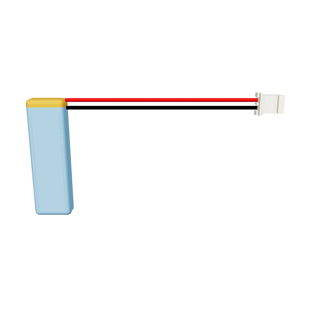 YDL 501030 110mAh 3.7V LiPo battery 3D model, 5x10x32mm
