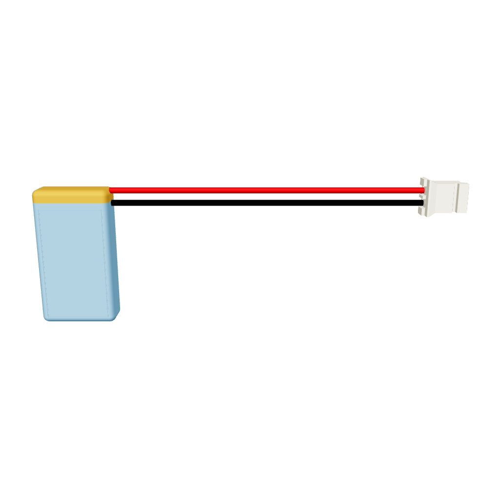 YDL 501220 90mAh 3.7V LiPo battery 3D model, 5x12x22mm