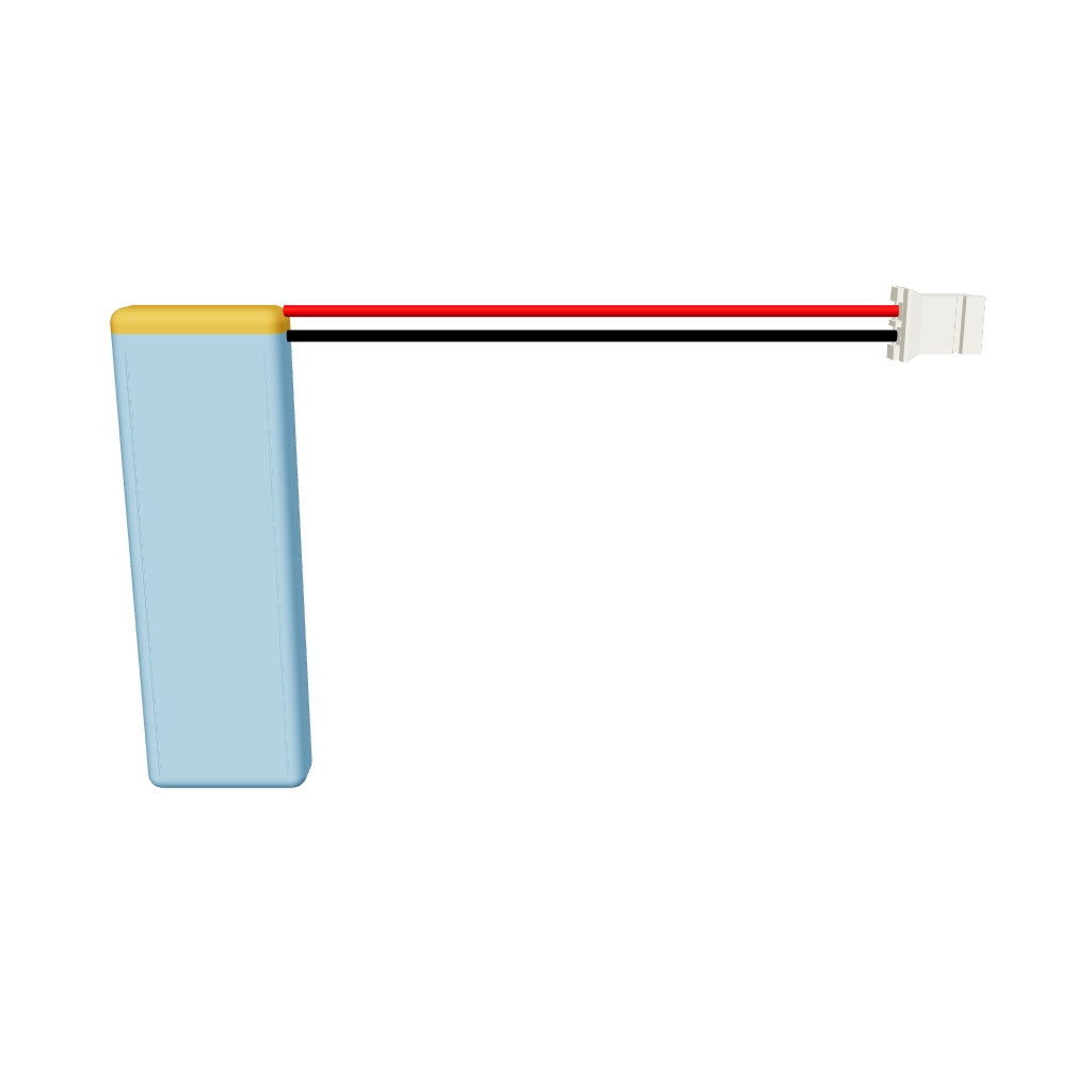 YDL 501440 300mAh 3.7V LiPo battery 3D model, 5x14x42mm