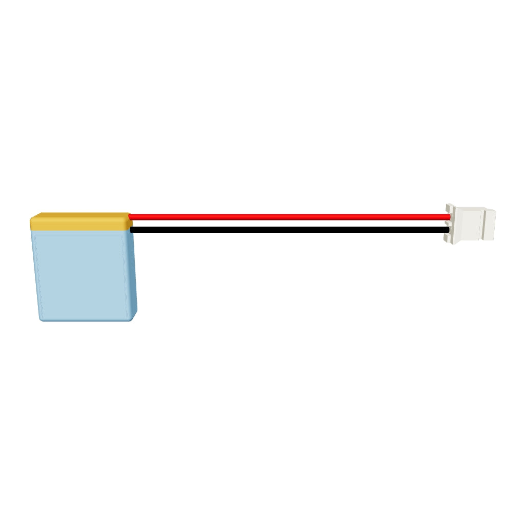 YDL 501515 90mAh 3.7V LiPo battery 3D model, 5x15x17mm