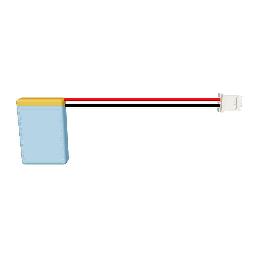 YDL 501520 120mAh 3.7V LiPo battery 3D model, 5x15x22mm