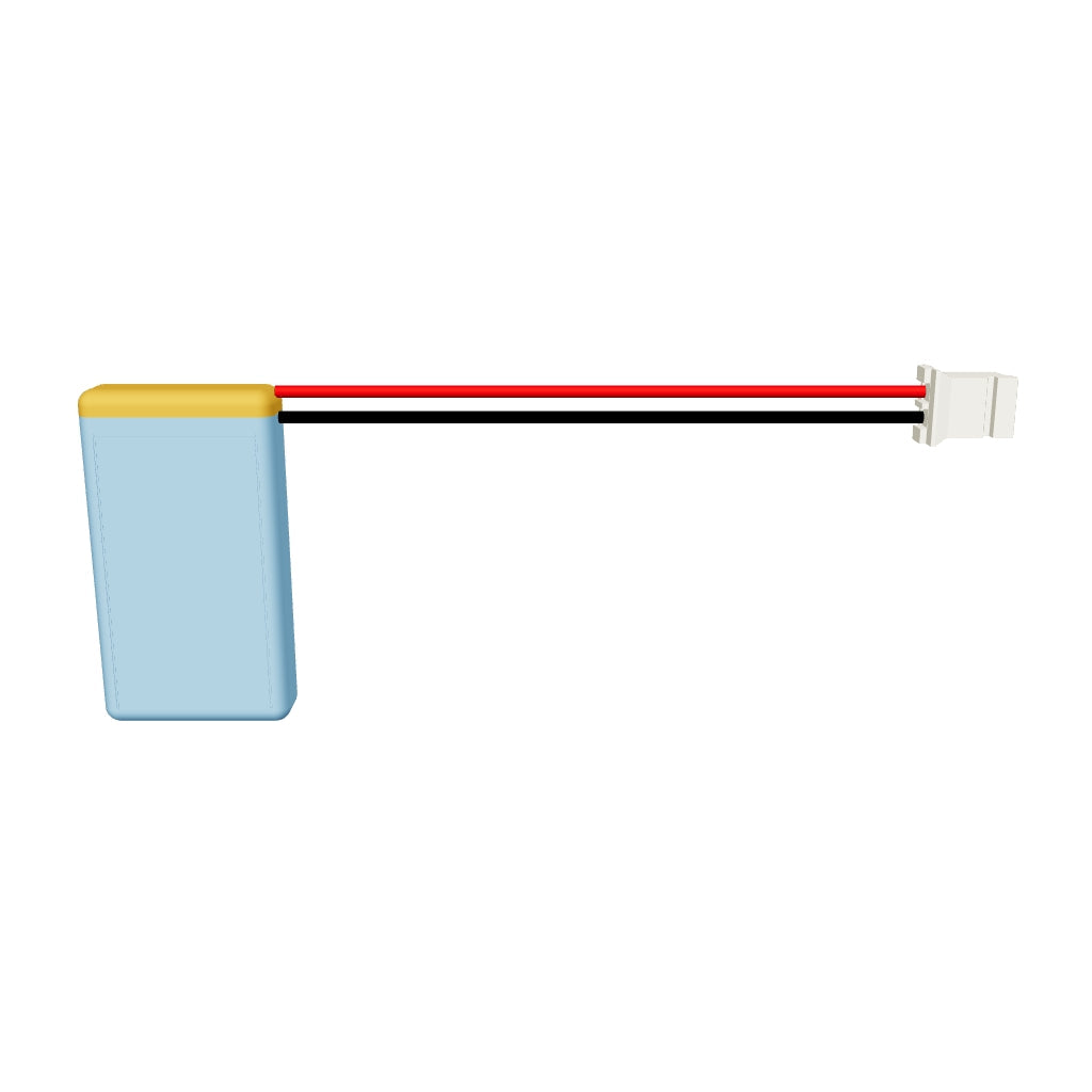 YDL 501525 150mAh 3.7V LiPo battery 3D model, 5x15x27mm