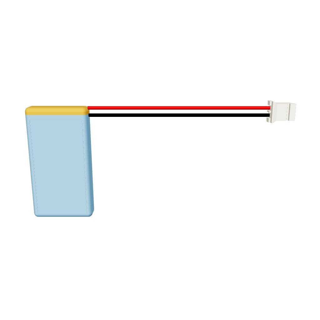 YDL 501730 180mAh 3.7V LiPo battery 3D model, 5x17x32mm