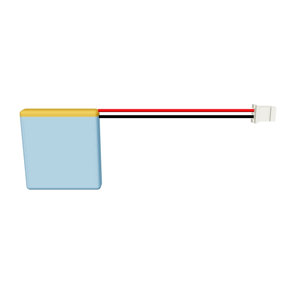 YDL 502525 300mAh 3.7V LiPo battery 3D model, 5x25x27mm