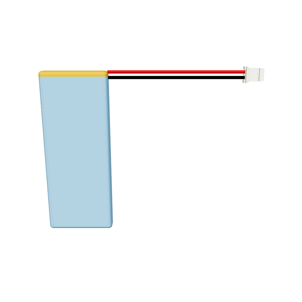 YDL 502560 800mAh 3.7V LiPo battery 3D model, 5x25x62mm