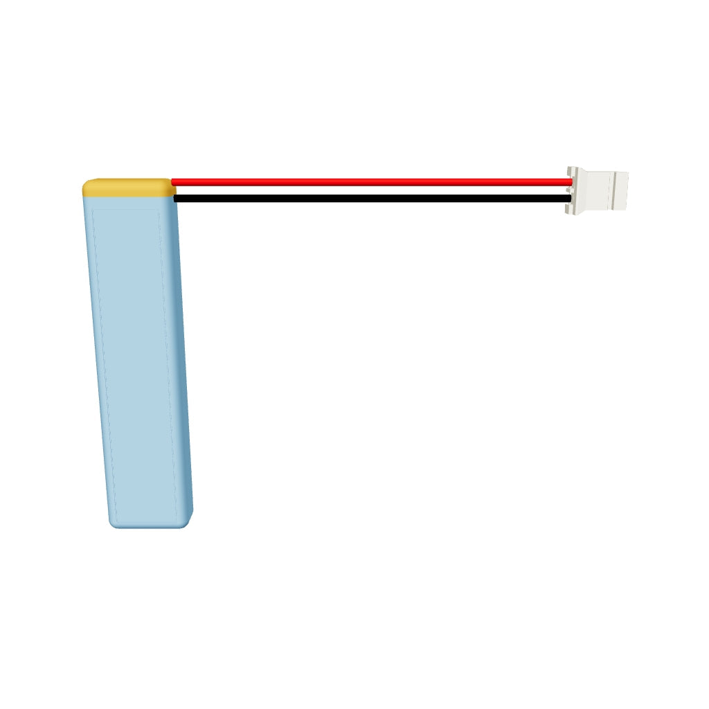 YDL 551145 250mAh 3.7V LiPo battery 3D model, 5.5x11x47mm