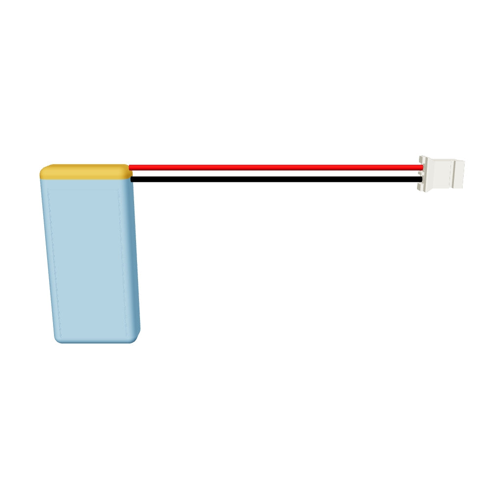 YDL 601530 250mAh 3.7V LiPo battery 3D model, 6x15x32mm