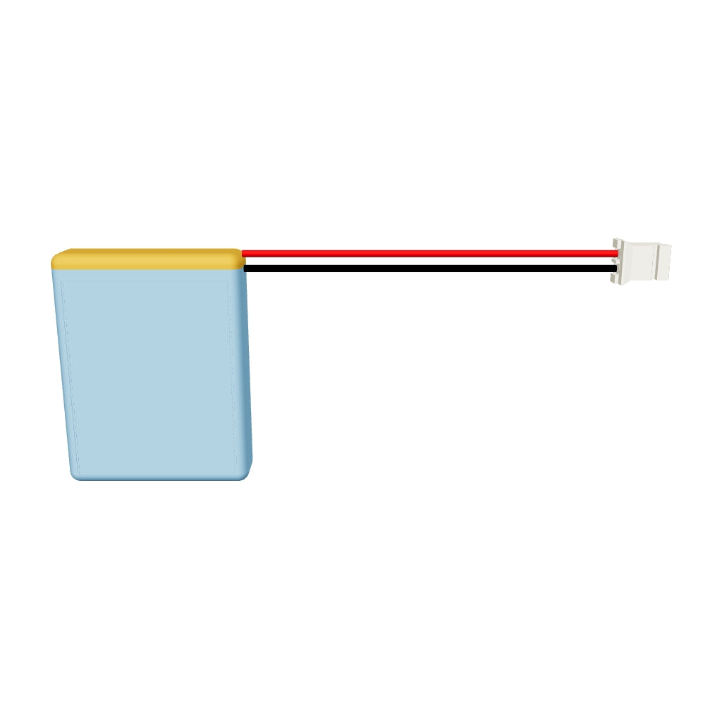 YDL 702530 500mAh 3.7V LiPo battery 3D model, 7x25x32mm